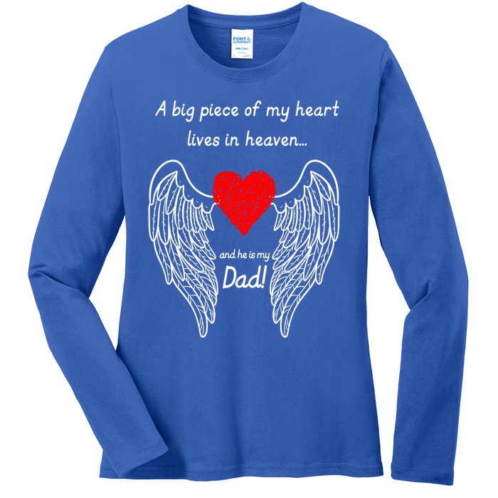 A Big Piece Of My Heart Lives In Heaven Gift Ladies Long Sleeve Shirt