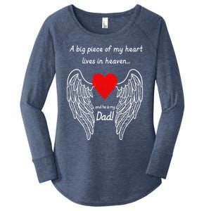 A Big Piece Of My Heart Lives In Heaven Gift Women's Perfect Tri Tunic Long Sleeve Shirt