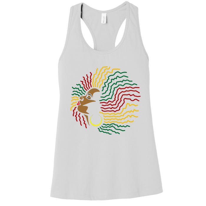 Afrocentric Black Pride Juneteenth Afrocentric Melanin Women's Racerback Tank