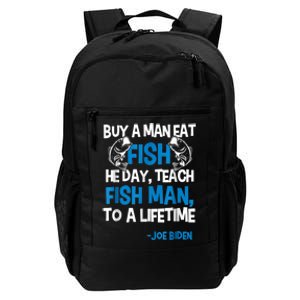 Anti Biden Political Impeach Biden Buy A Man Eat Fish Daily Commute Backpack