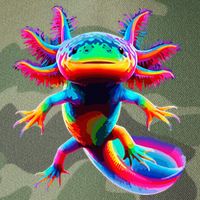 Axolotl Beautiful Pop Art Axolotl Legacy Tie Dye Trucker Hat