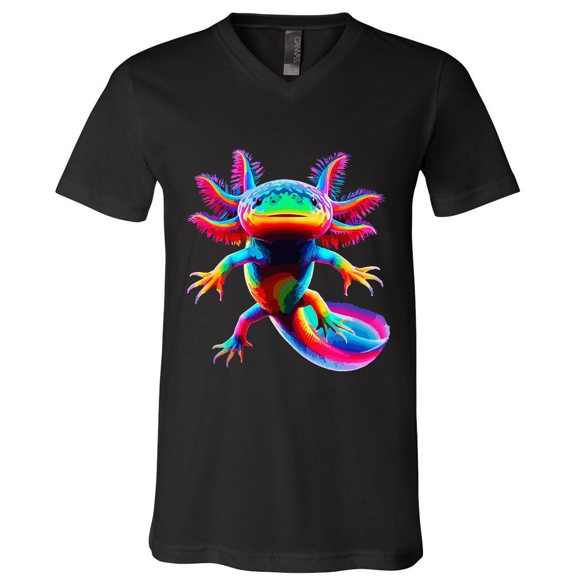 Axolotl Beautiful Pop Art Axolotl V-Neck T-Shirt