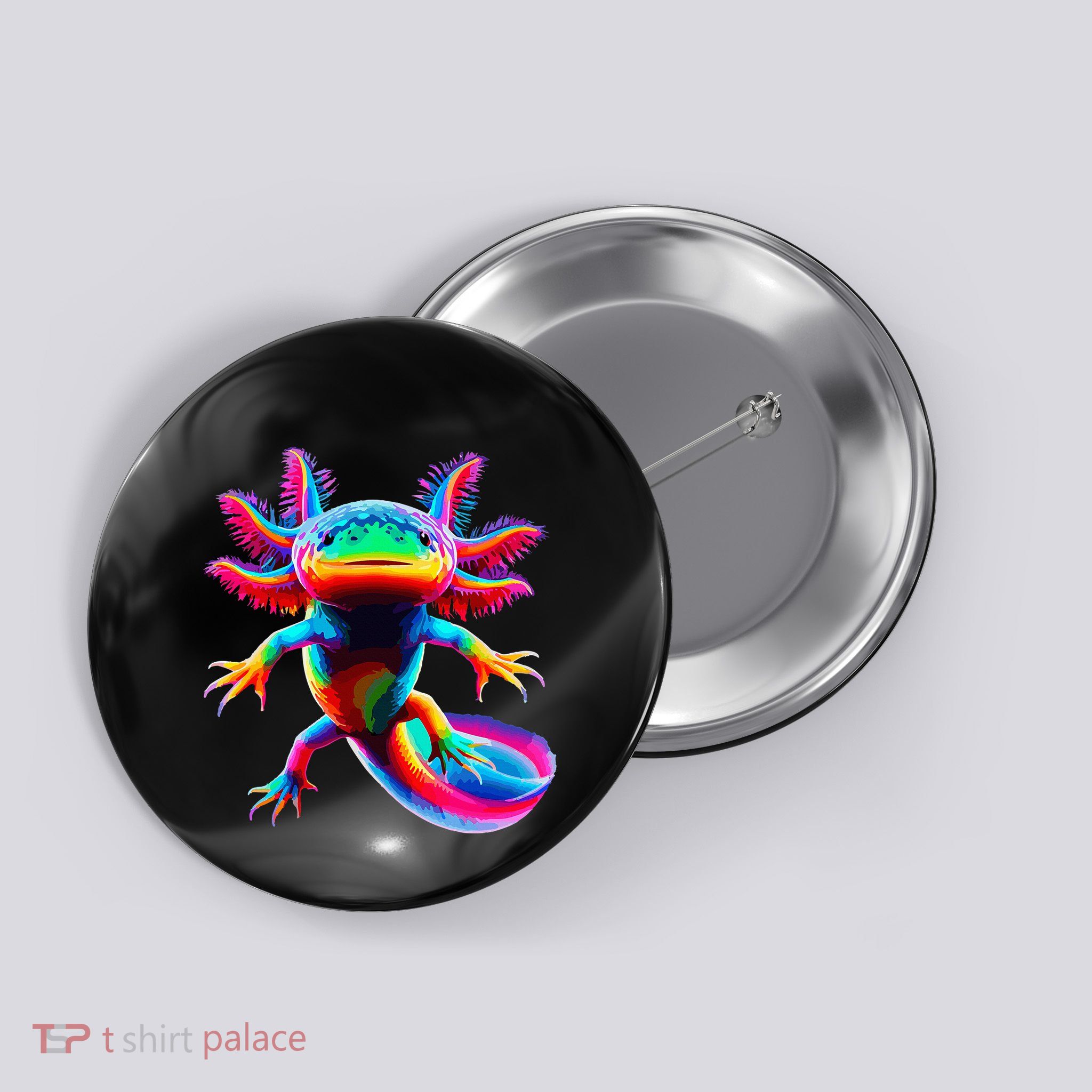 Axolotl Beautiful Pop Art Axolotl Button