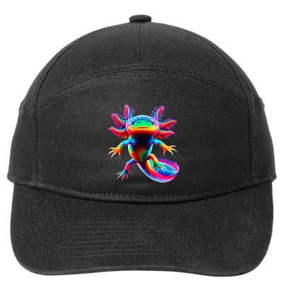 Axolotl Beautiful Pop Art Axolotl 7-Panel Snapback Hat