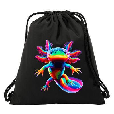 Axolotl Beautiful Pop Art Axolotl Drawstring Bag