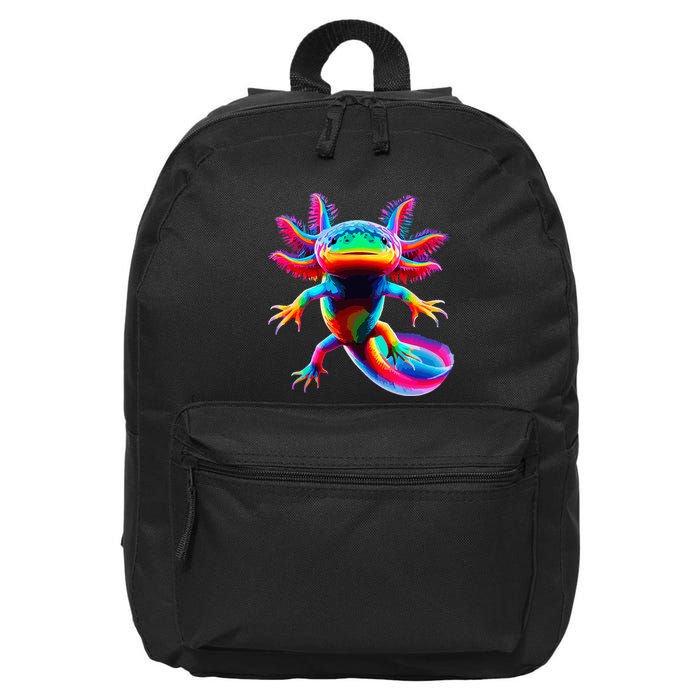 Axolotl Beautiful Pop Art Axolotl 16 in Basic Backpack