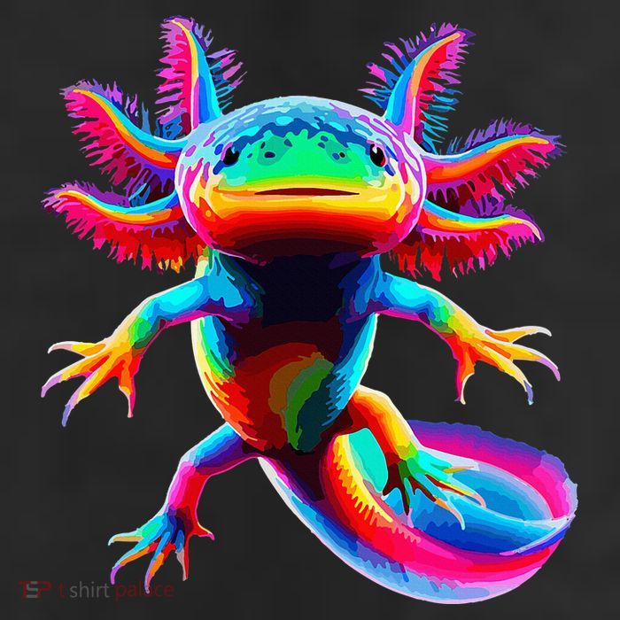 Axolotl Beautiful Pop Art Axolotl Crop Fleece Hoodie