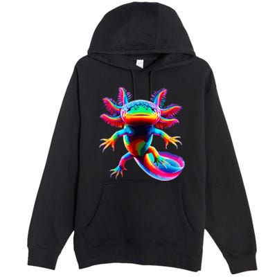 Axolotl Beautiful Pop Art Axolotl Premium Pullover Hoodie