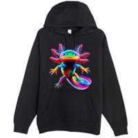 Axolotl Beautiful Pop Art Axolotl Premium Pullover Hoodie