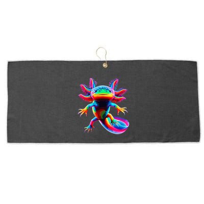 Axolotl Beautiful Pop Art Axolotl Large Microfiber Waffle Golf Towel