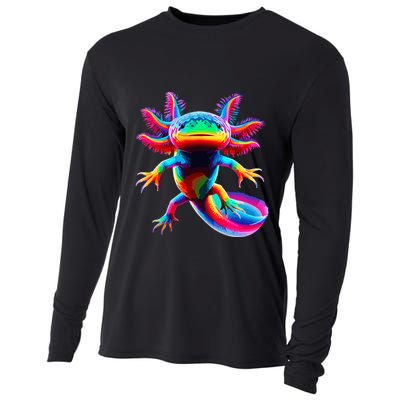 Axolotl Beautiful Pop Art Axolotl Cooling Performance Long Sleeve Crew
