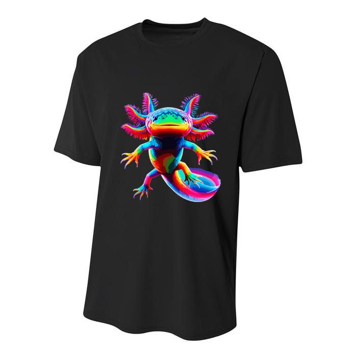 Axolotl Beautiful Pop Art Axolotl Youth Performance Sprint T-Shirt
