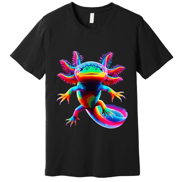 Axolotl Beautiful Pop Art Axolotl Premium T-Shirt