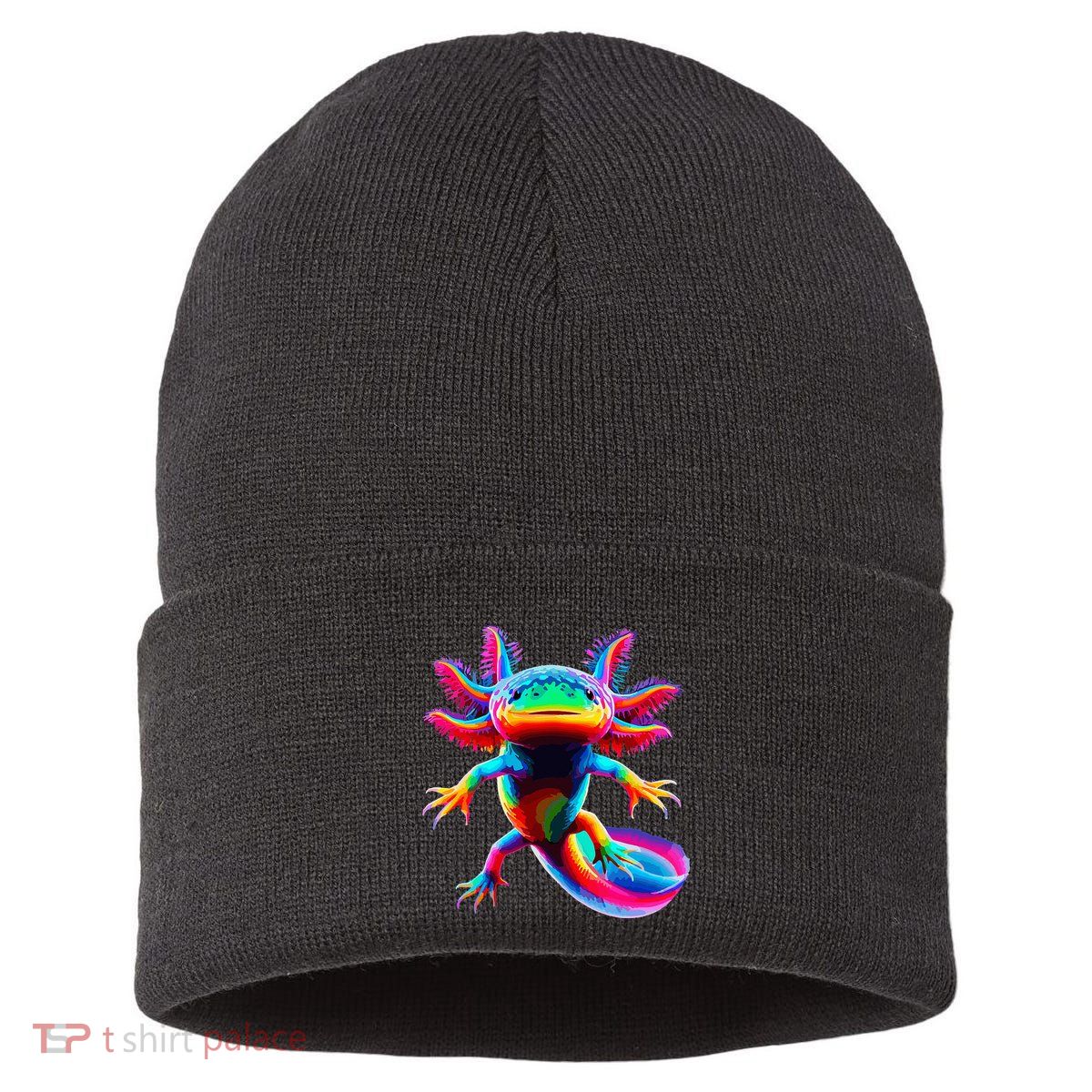 Axolotl Beautiful Pop Art Axolotl Sustainable Knit Beanie