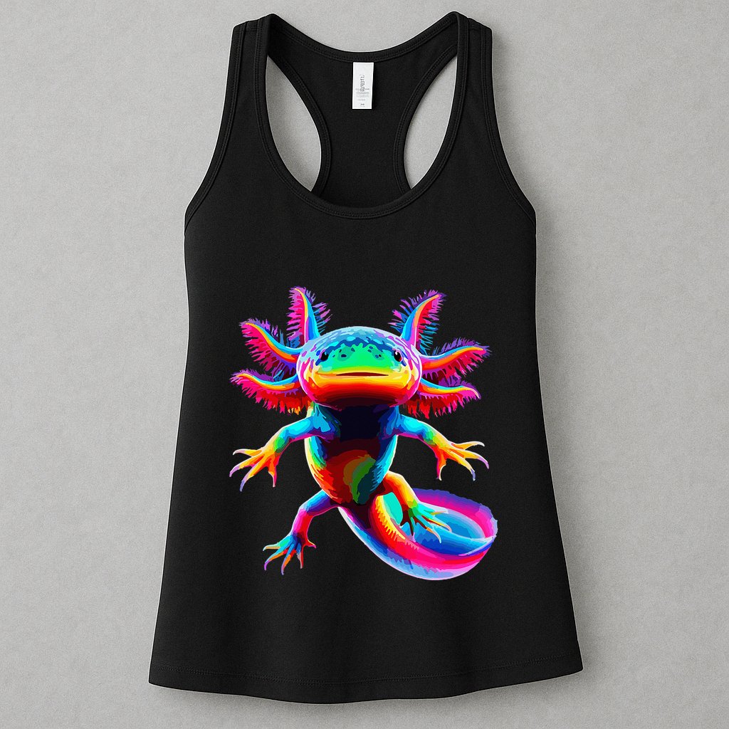 Axolotl Beautiful Pop Art Axolotl Womens Tank Top