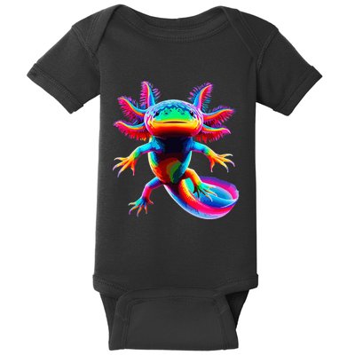Axolotl Beautiful Pop Art Axolotl Baby Bodysuit
