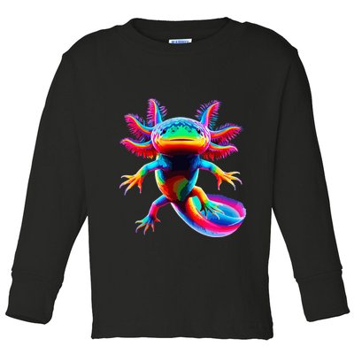 Axolotl Beautiful Pop Art Axolotl Toddler Long Sleeve Shirt