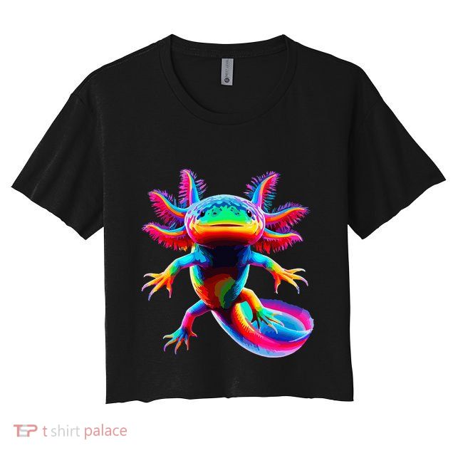 Axolotl Beautiful Pop Art Axolotl Crop Top
