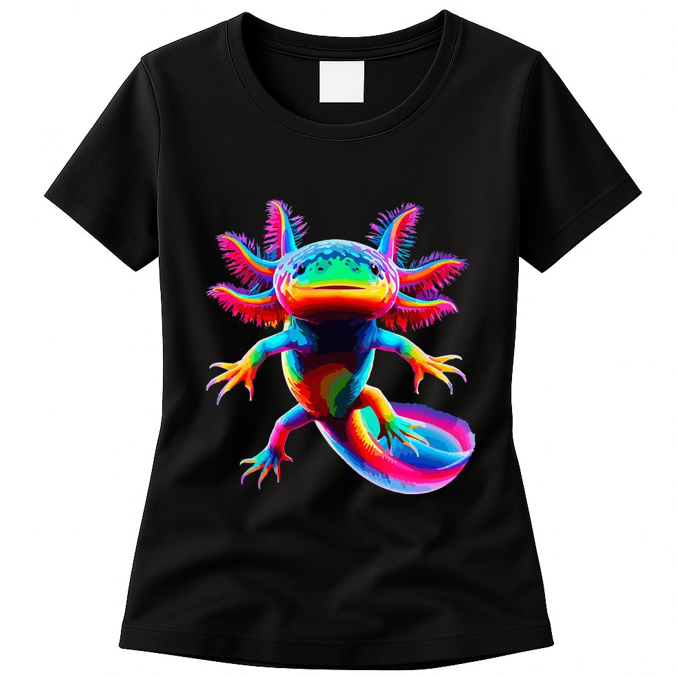 Axolotl Beautiful Pop Art Axolotl Womens T-Shirt