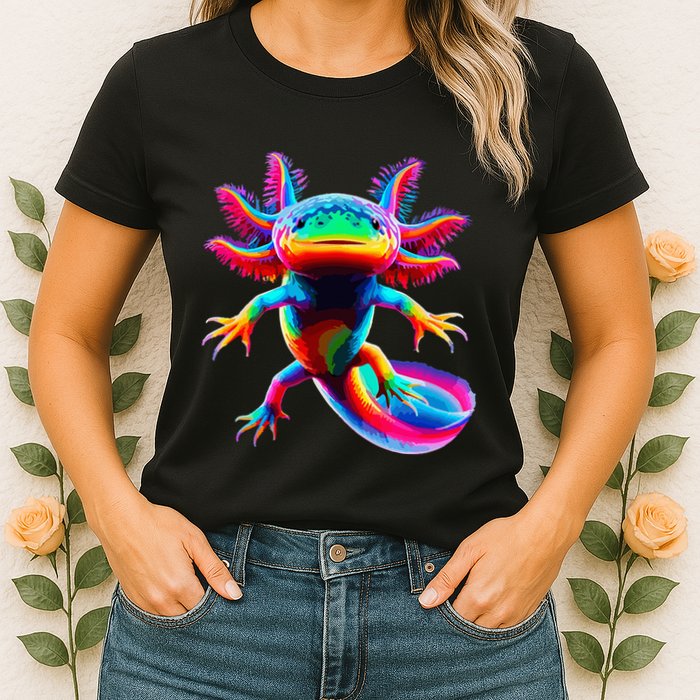 Axolotl Beautiful Pop Art Axolotl Womens T-Shirt