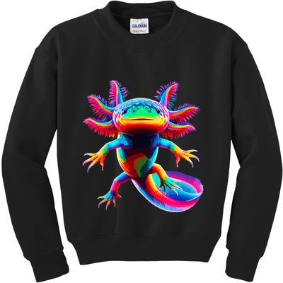 Axolotl Beautiful Pop Art Axolotl Kids Sweatshirt