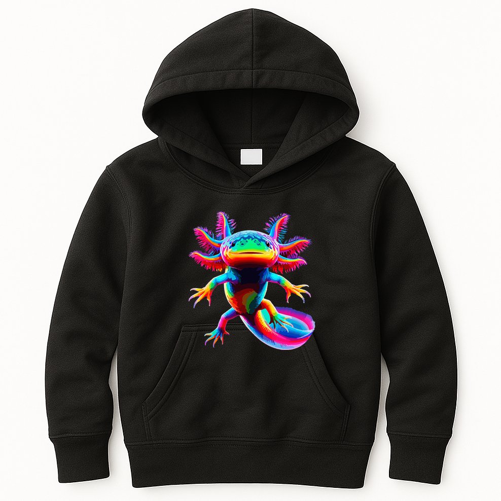 Axolotl Beautiful Pop Art Axolotl Kids Hoodie