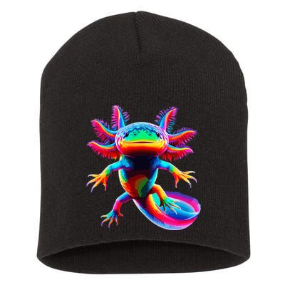 Axolotl Beautiful Pop Art Axolotl Short Acrylic Beanie