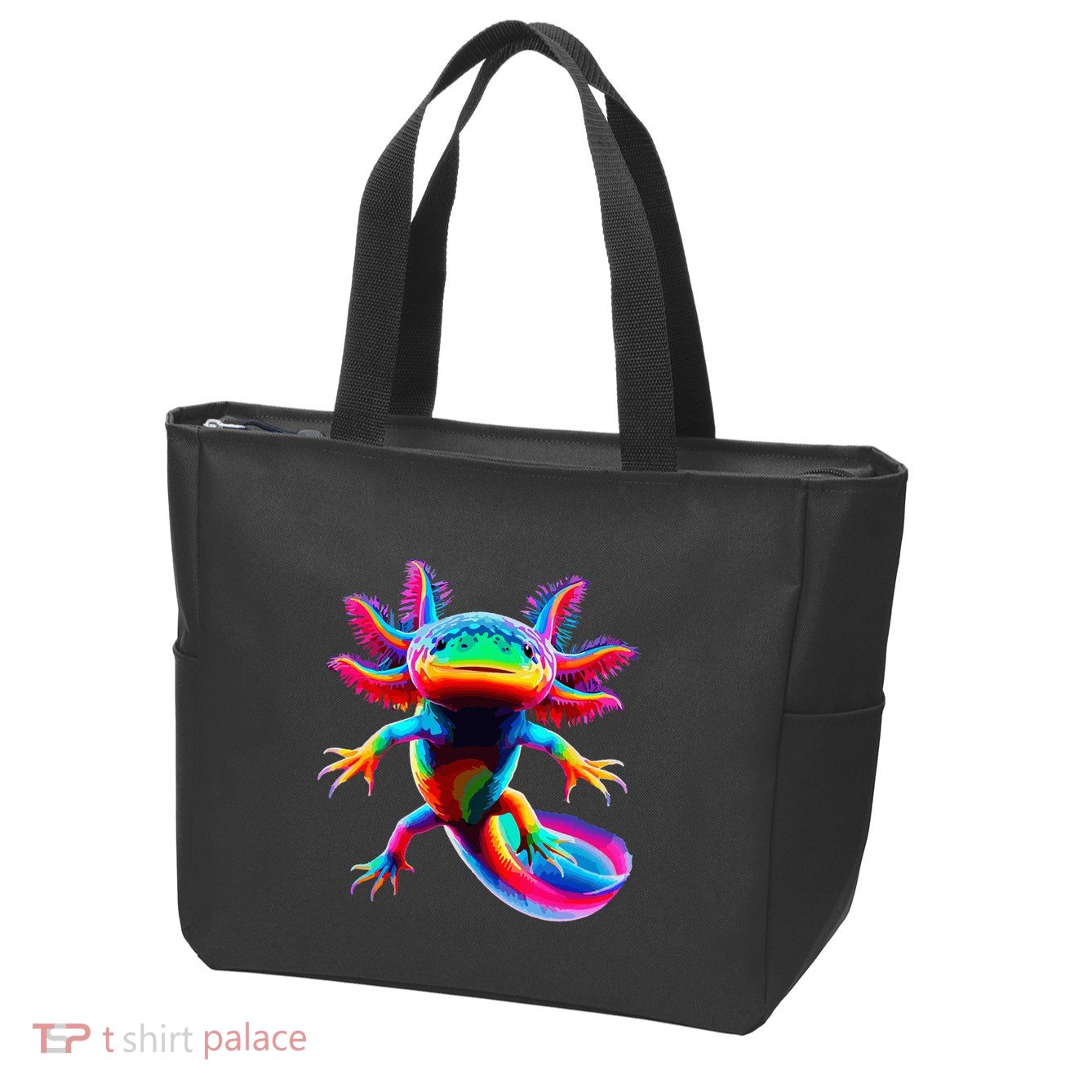 Axolotl Beautiful Pop Art Axolotl Zip Tote Bag