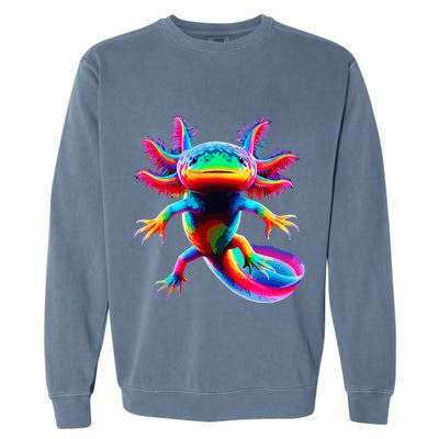 Axolotl Beautiful Pop Art Axolotl Garment-Dyed Sweatshirt