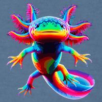 Axolotl Beautiful Pop Art Axolotl Garment-Dyed Sweatshirt
