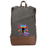 Axolotl Beautiful Pop Art Axolotl Cotton Canvas Backpack