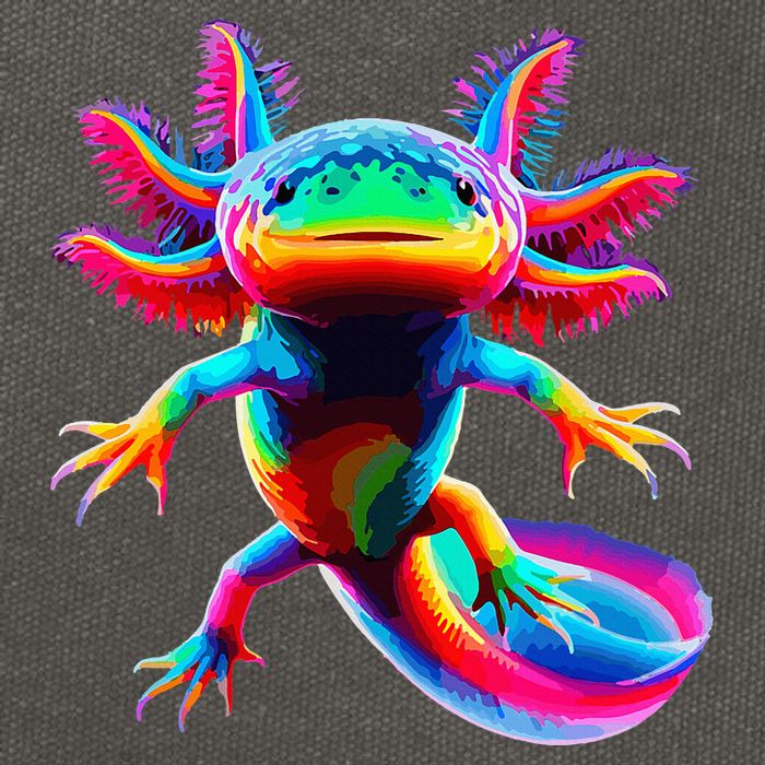 Axolotl Beautiful Pop Art Axolotl Cotton Canvas Backpack