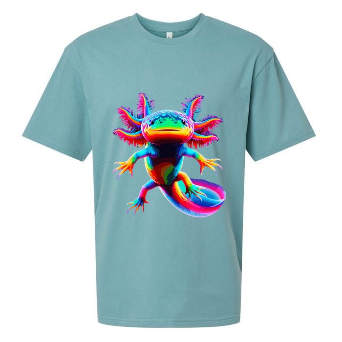 Axolotl Beautiful Pop Art Axolotl Sueded Cloud Jersey T-Shirt