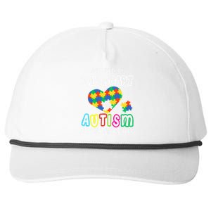 A Big Piece Of My Heart Has Autism And He's My Brother Snapback Five-Panel Rope Hat