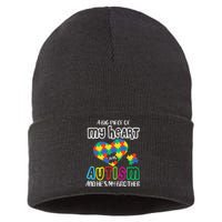 A Big Piece Of My Heart Has Autism And He's My Brother Sustainable Knit Beanie