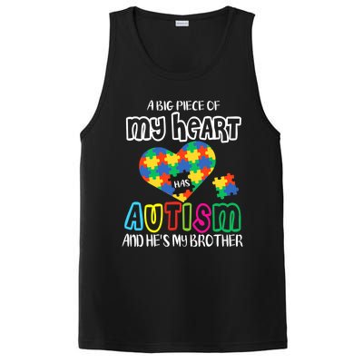 A Big Piece Of My Heart Has Autism And He's My Brother PosiCharge Competitor Tank