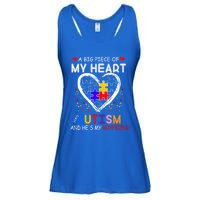 A Big Piece Of My Heart Has Autism And He's My Friend Gift Ladies Essential Flowy Tank