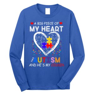 A Big Piece Of My Heart Has Autism And He's My Cousin Meaningful Gift Long Sleeve Shirt