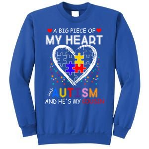 A Big Piece Of My Heart Has Autism And He's My Cousin Meaningful Gift Sweatshirt