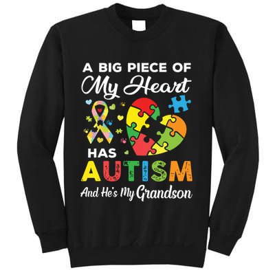 A Big Piece Of My Heart Has Autism And Hes My Grandson Sweatshirt