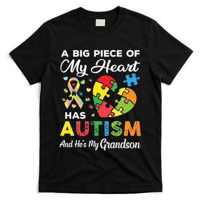 A Big Piece Of My Heart Has Autism And Hes My Grandson T-Shirt