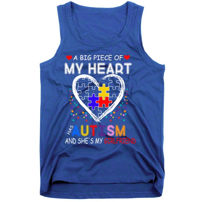 A Big Piece Of My Heart Has Autism And She's My Friend Gift Tank Top