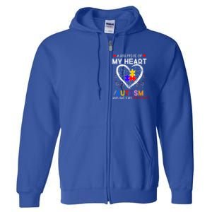 A Big Piece Of My Heart Has Autism And She's My Friend Gift Full Zip Hoodie