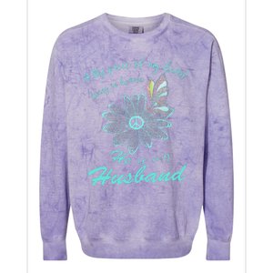 A Big Piece Of My Heart Lives In Heaven And He Is My Husband Colorblast Crewneck Sweatshirt