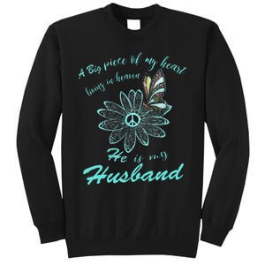 A Big Piece Of My Heart Lives In Heaven And He Is My Husband Sweatshirt