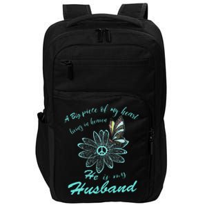 A Big Piece Of My Heart Lives In Heaven And He Is My Husband Impact Tech Backpack