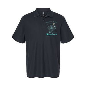 A Big Piece Of My Heart Lives In Heaven And He Is My Husband Softstyle Adult Sport Polo