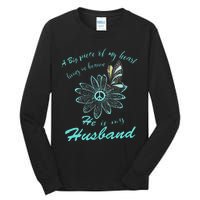 A Big Piece Of My Heart Lives In Heaven And He Is My Husband Tall Long Sleeve T-Shirt