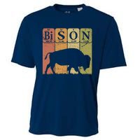 American Bison Periodic Table Elements Buffalo Retro Cooling Performance Crew T-Shirt