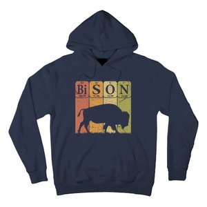 American Bison Periodic Table Elements Buffalo Retro Hoodie